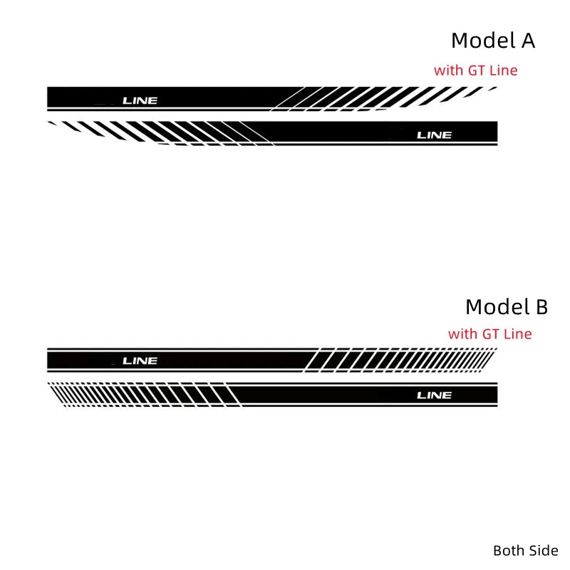 For Kia Proceed Gt GT-line Accessories 2PCS Body Door Side Skirt