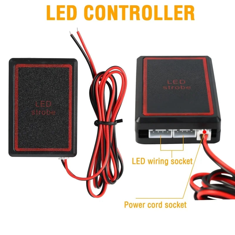 4X4 Strobe Warning Lamps Wireless Remote Control 12V 16LED