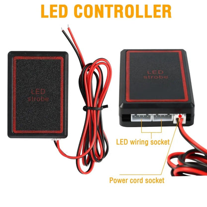 4X4 Strobe Warning Lamps Wireless Remote Control 12V 16LED
