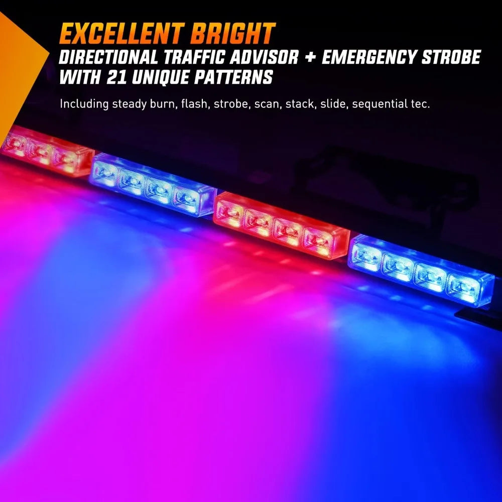 Spot Supply Traffic Advisor Emergency Strobe Bar 35inch 32LED
