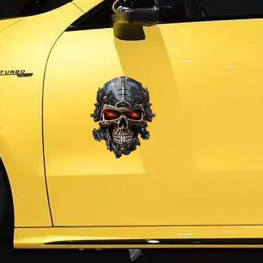 Design Skeleton Head Stickers Door Body Motorcycle Tank