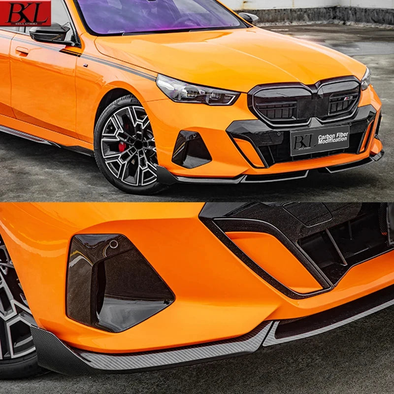 For BMW 5 Series G60 I5 Front Spoiler Dry Carbon Fiber Lip Chin