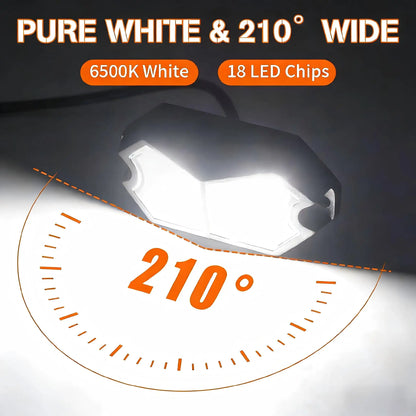 Krator 4PCS Rock White Pods Leds 210 Degree Wide