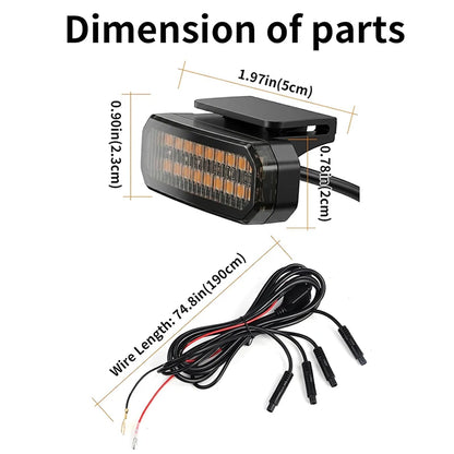 4PCS Amber RGB Grill Trucks clip-on Truck Wiring Harness