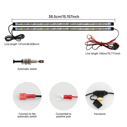 1SET Under Hood Work Inspection Kit Waterproof 12V White