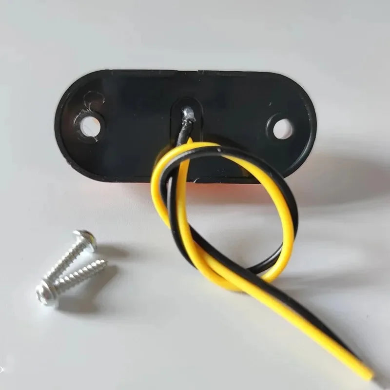 2PCS White Color Side Marker External Warning Tail Trailer