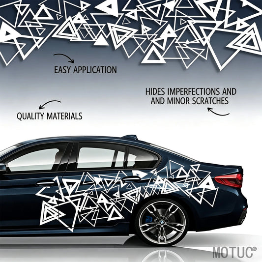 For Scratch Covering 4PCS Large Triangular Decals Sport Stickers