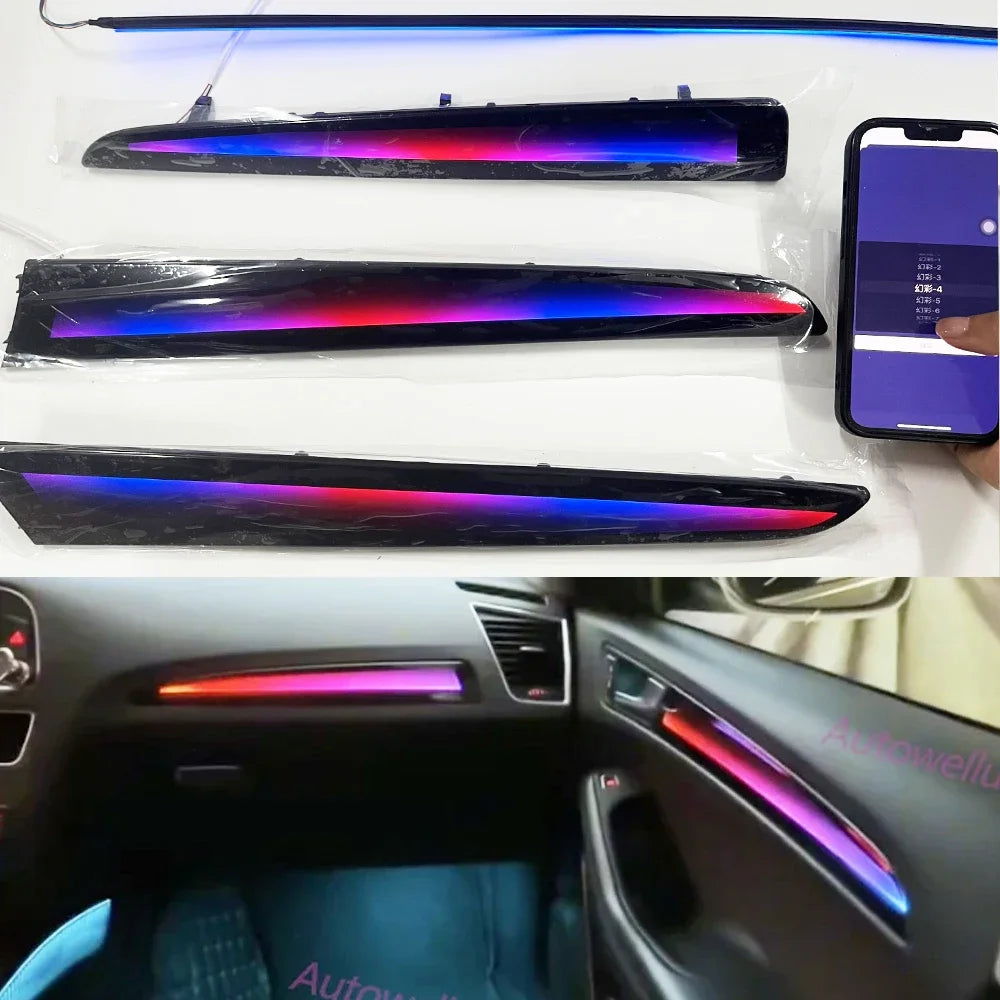 For Audi Q5 2009-2018 LED Dynamic Lhd Rhd Replacement Peach Wood
