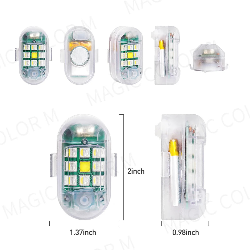 2PCS Wireless Strobe Remote Control Warning Flash Indicator