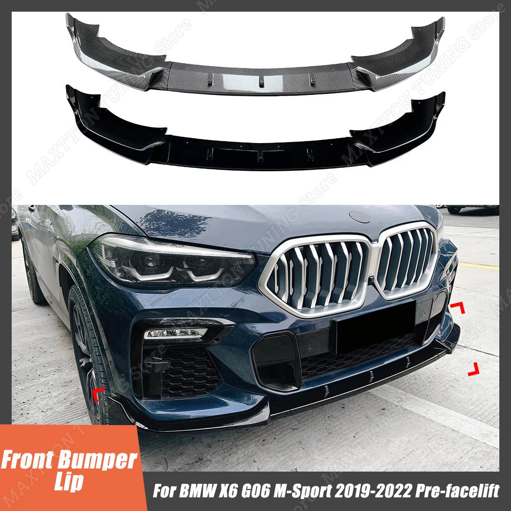 For BMW X6 G06 M-Sport 2019-2022 Front Bumper Splitter Lip
