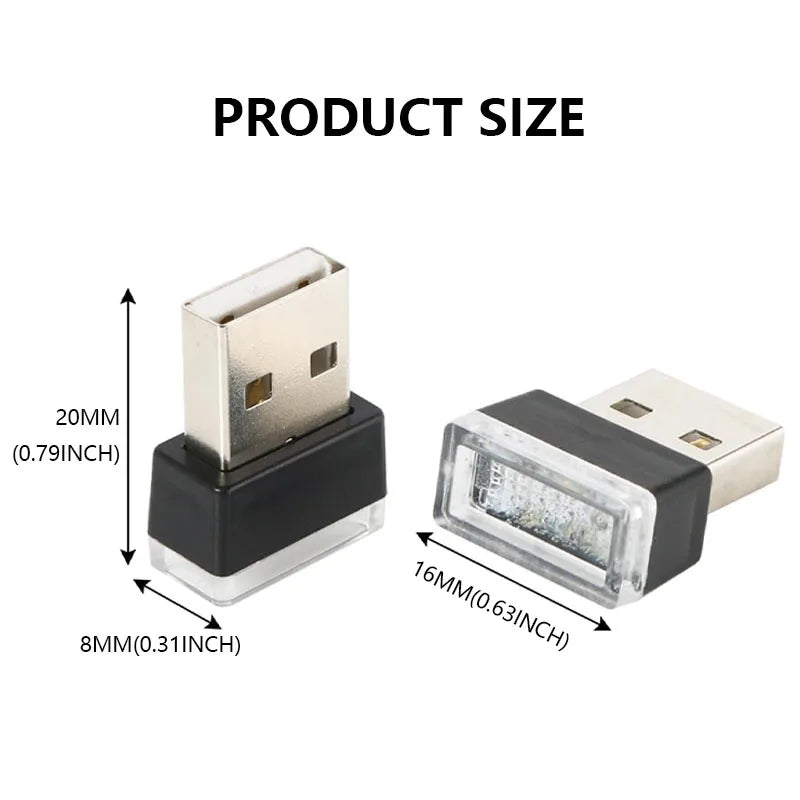 4PCS MINI USB Interior Atmosphere Lamps Emergency Lighting