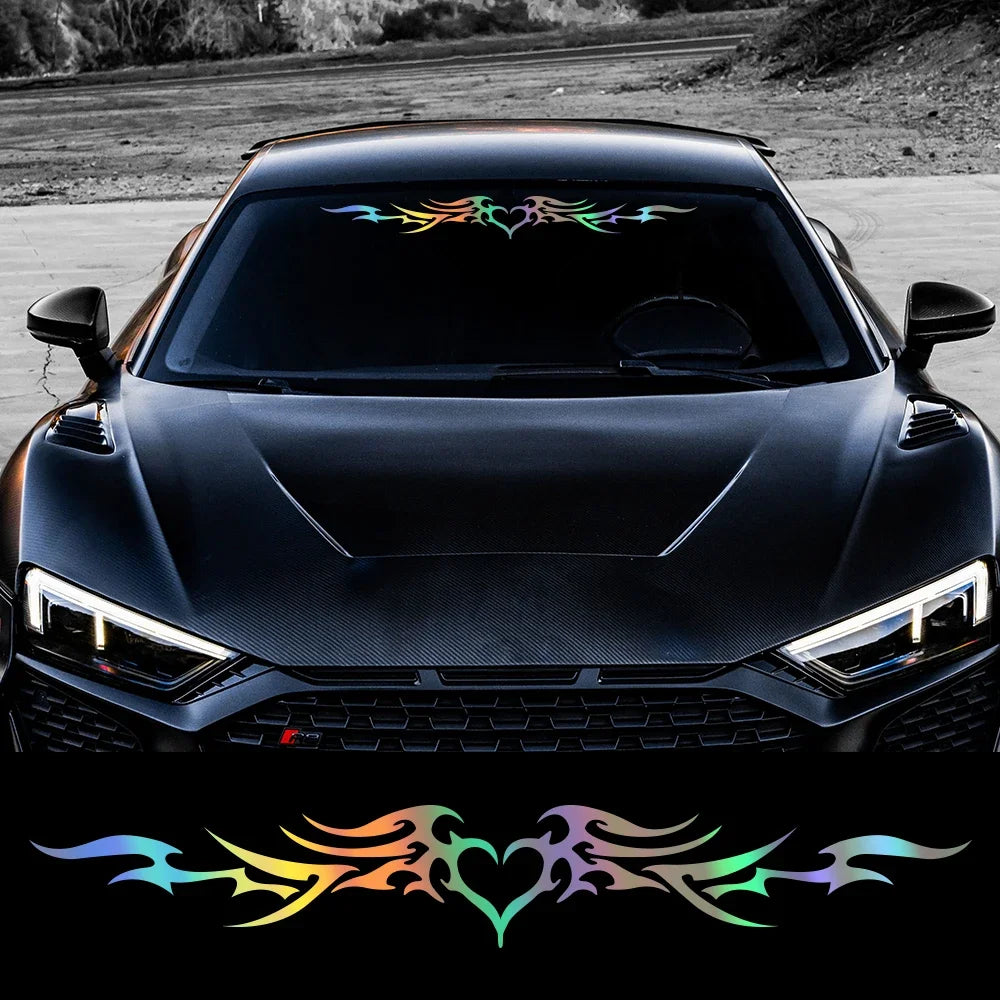 Heart Wings Sticker Windshield Decor Decal Outdoor self-adhesive
