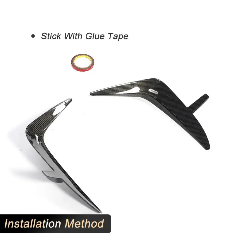 For BMW G90 G99 M5 2025 Full Carbon Fiber Front Bumper Canards