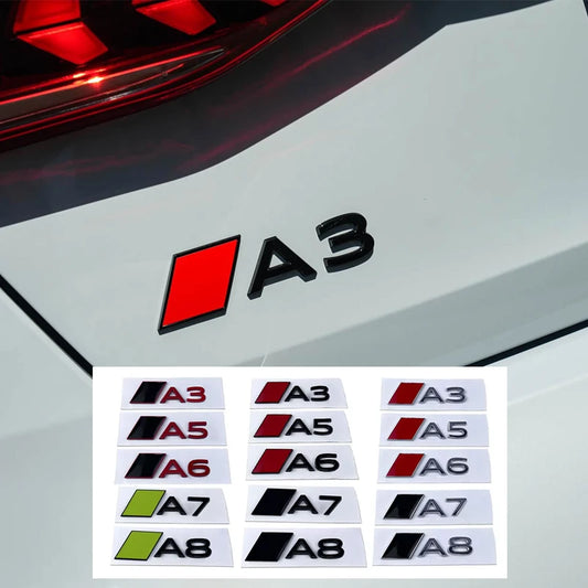 For Audi A3 A5 A6 A7 Badge Trunk A8 Letter Metal Rear Emblem
