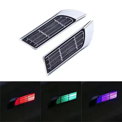 For Decoration Solar Powered Flashing Lights Fake Air Vents Cars