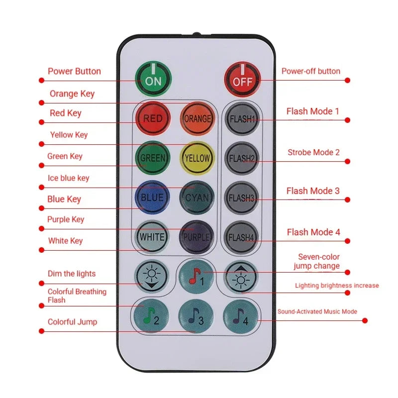 Ambient Lighting Magnetic Wireless RGB Rechargeable Interior Foot