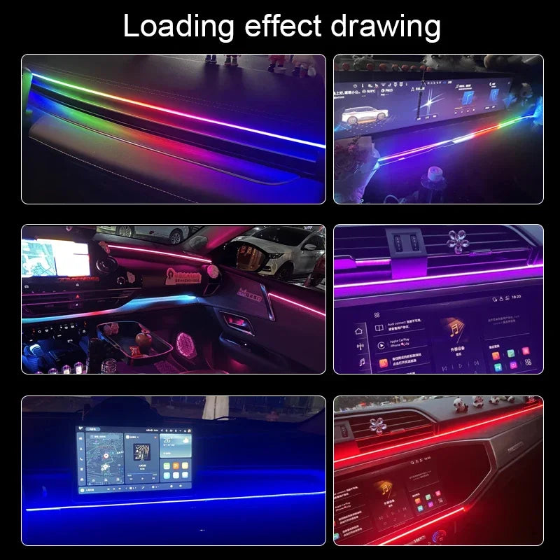 For Dashboard Floor Foot Front Windshield Ambient Mood USB APP