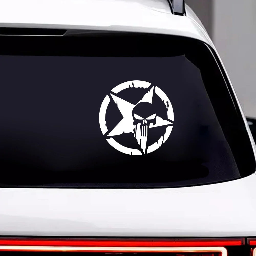 Sticker Star Skull Pentagram Stickers Waterproof Vinyl Decal Body