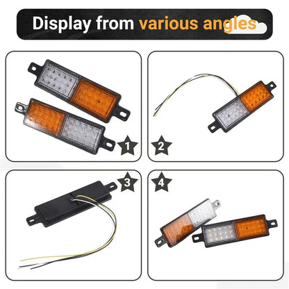m63k-2pcs 12V Truck Bull Bar Bullbar Front Bumper Indicator
