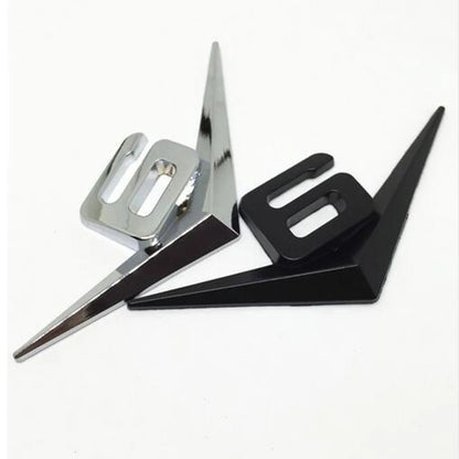 For Universal 1PCS 3D Metal Decal Self Adhesive V6 V8 v12truck