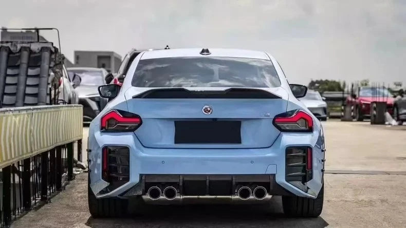 For BMW M2 G87 Lip Spoiler Real Dry Carbon Fiber Rear Diffuser