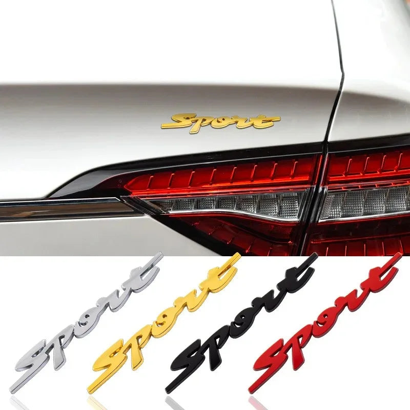 Stickers Metal 3D Trunk Body Racing Sport Word Letter