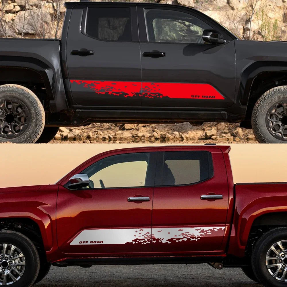 197x22cm 2PCS Off Raod Sport Stripes Body Door Side