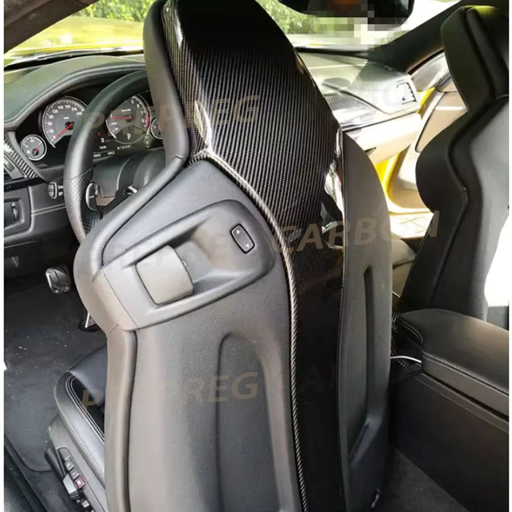 For BMW F80 M3 F82 F83 Carbon Fiber Inner SEAT Back Covers Trims