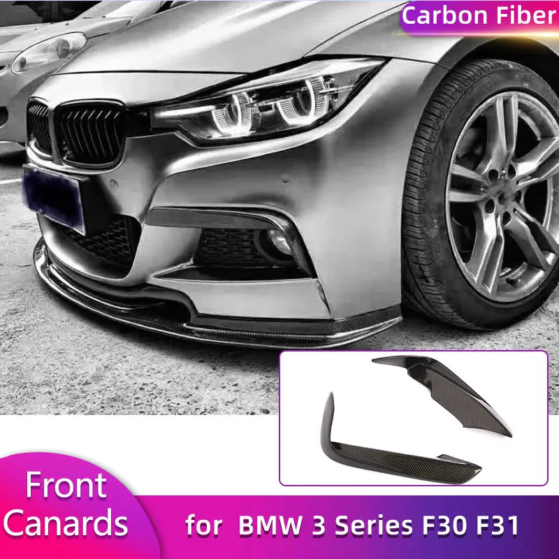For BMW 3 Series F30 F31 Carbon Fiber Front Bumper Fog Cover