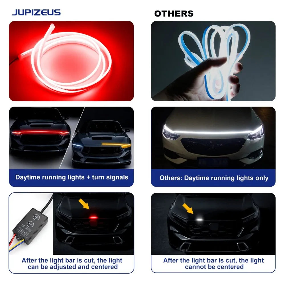Daytime Running Strip Red Yellow Dual Color Plug Play