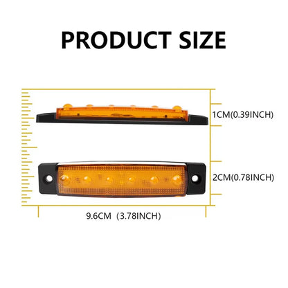 Pieces Side Marker Warning Indicator Signal Rear Brake 12V