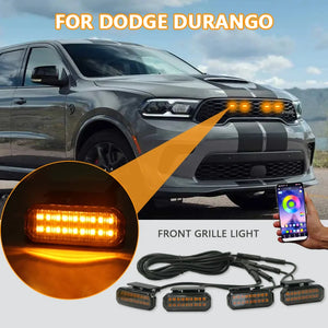 For Dodge Durango LED Front Grille Daytime Running Wheel Eyebrow