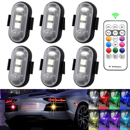 Wireless Strobe Decor Atmosphere Warning RGB Aircraft Motorcycle