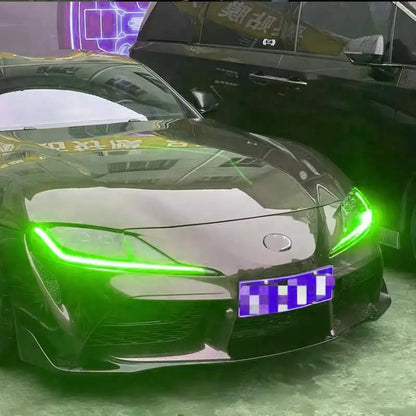 For Toyota Gr Supra A90 A91 Csl Yellow RGB Drl Daytime Running
