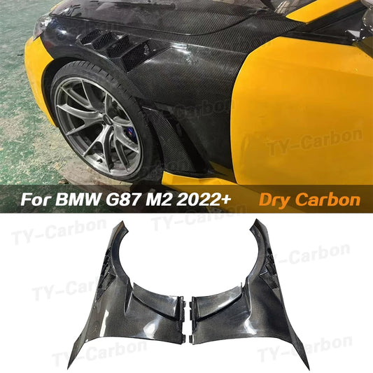 For BMW M2 G87 2022+ Dry Front Fender Air Vent Trims Carbon