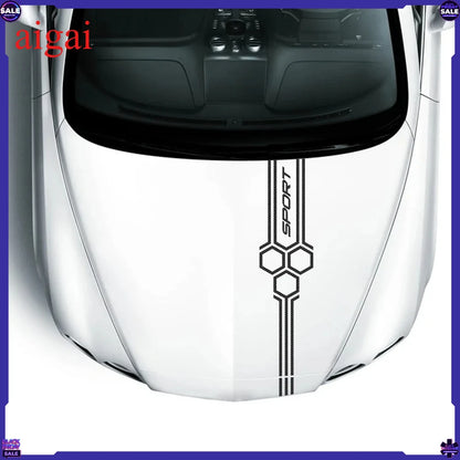 Honeycomb Sport Racing Hood Stickers self-adhesive Vinyl Decals