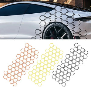 For Audi BMW Benz Universal Creative Honeycomb Open Sticker