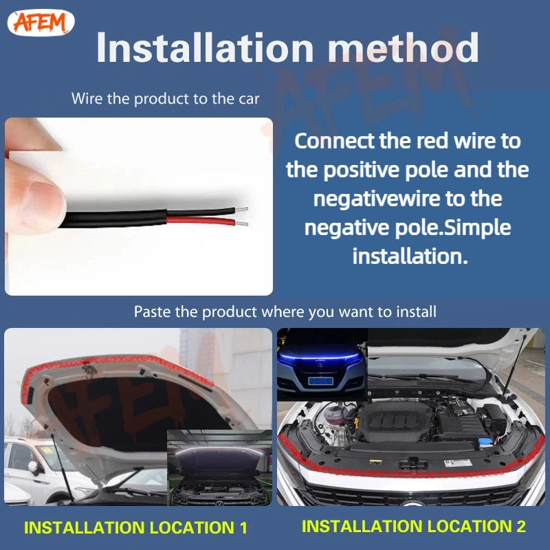 For Audi Q7 2016-2023 Universal Auto Hood Ambient Strip Daytime