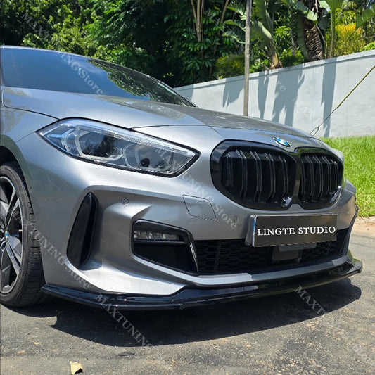 For BMW 1 Series F40 M-PACK 3PCS Front Bumper Lip Diffuser