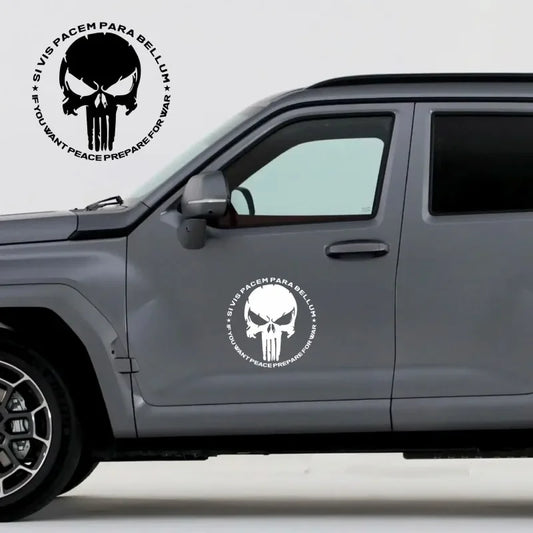 For Vehicle Body Window Exterior Styling Large 20CM Round Skull