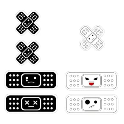 For Auto Damage Repair Universal Fit 7PCS Bandage Decal Funny