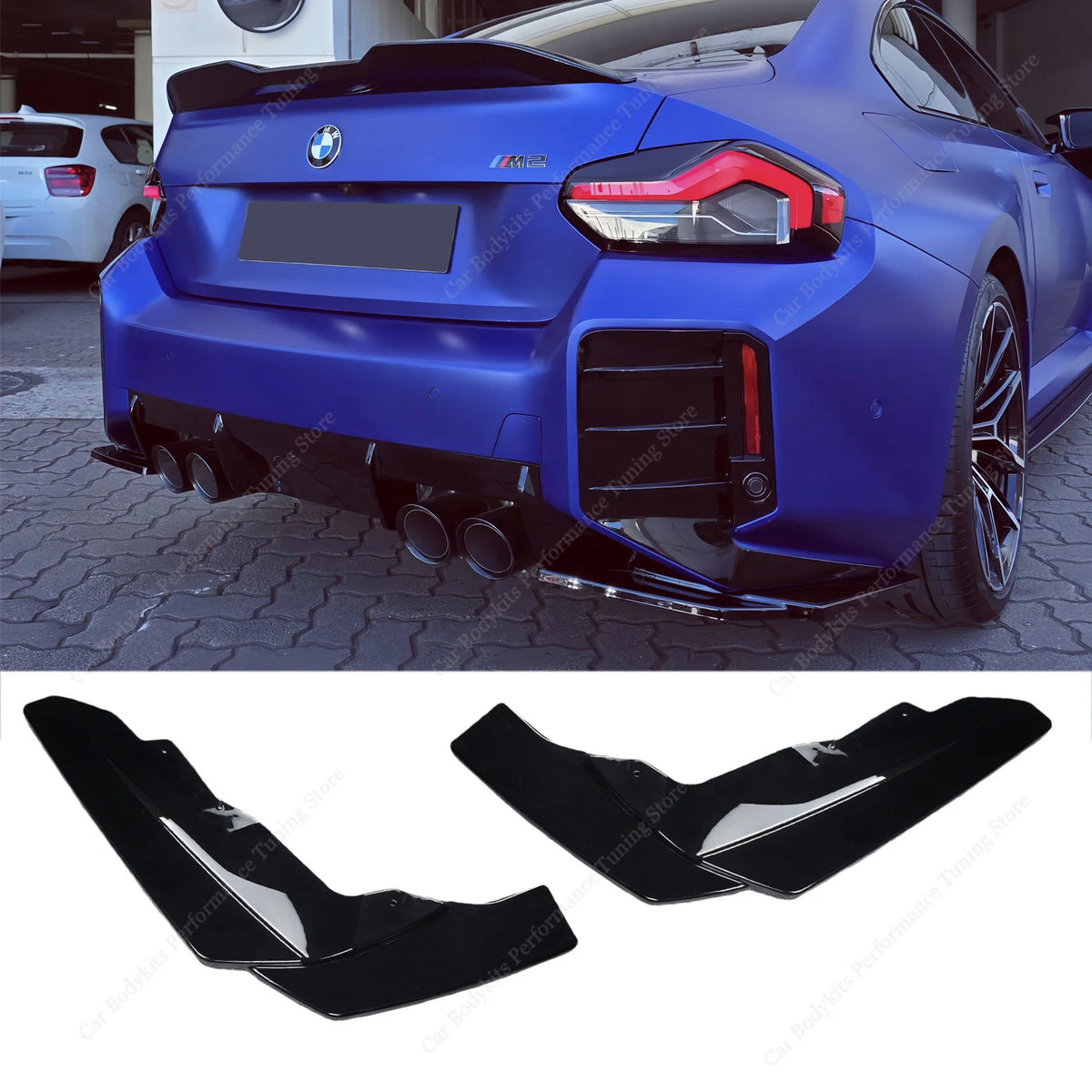 For BMW G87 M2 3.0T L6 Gloss Black Mp ABS Rear Splitter Diffuser