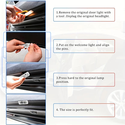 For Audi A6 A7 Q3 Q5 2PCS Set Door Courtesy Logo Projector Q7 A1