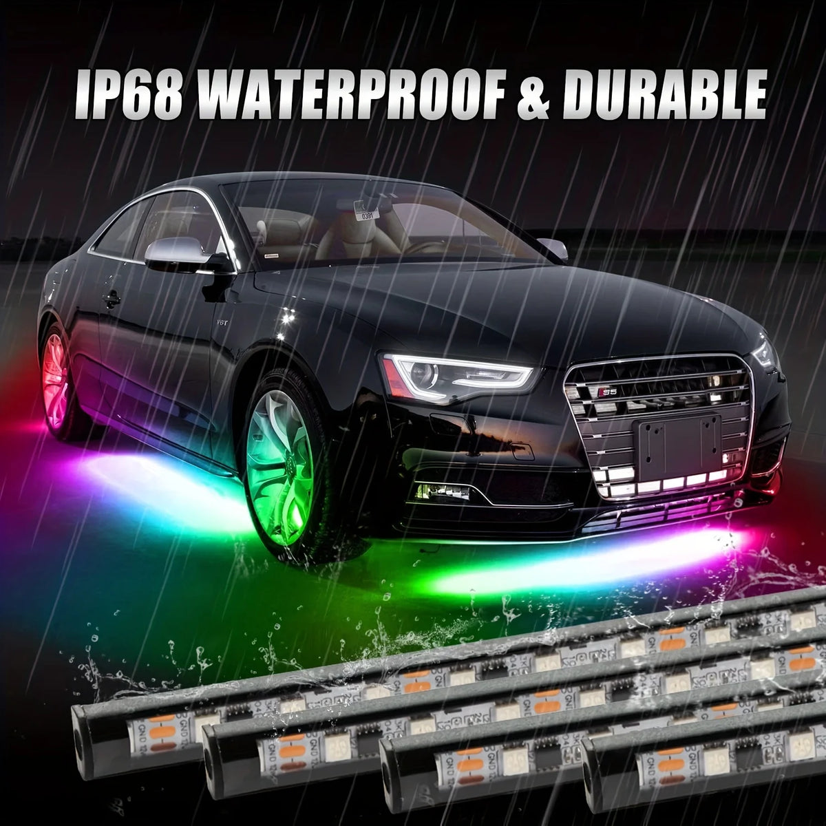 Colorful Underglow Strip 12V Flexible Underbody Ambient APP
