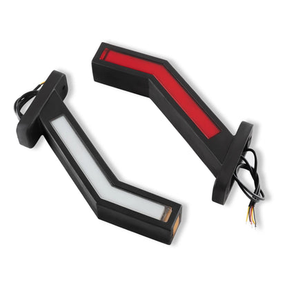 1pair Trailer Dynamic Turn Signals Side Marker Van Outline