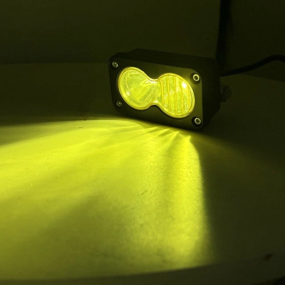 For Pickup Motorcycle Spotlight Inch White Yellow Pod Driving
