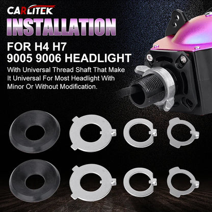 2PCS 3.0 Inch Bi Projector Lens Halo H4 H7