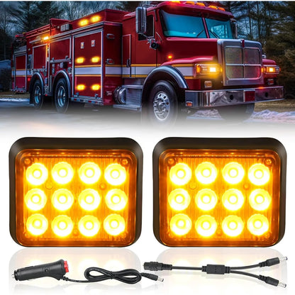 Nilight 12LED Magnetic Wireless Trailer 2PCS Rechargeable