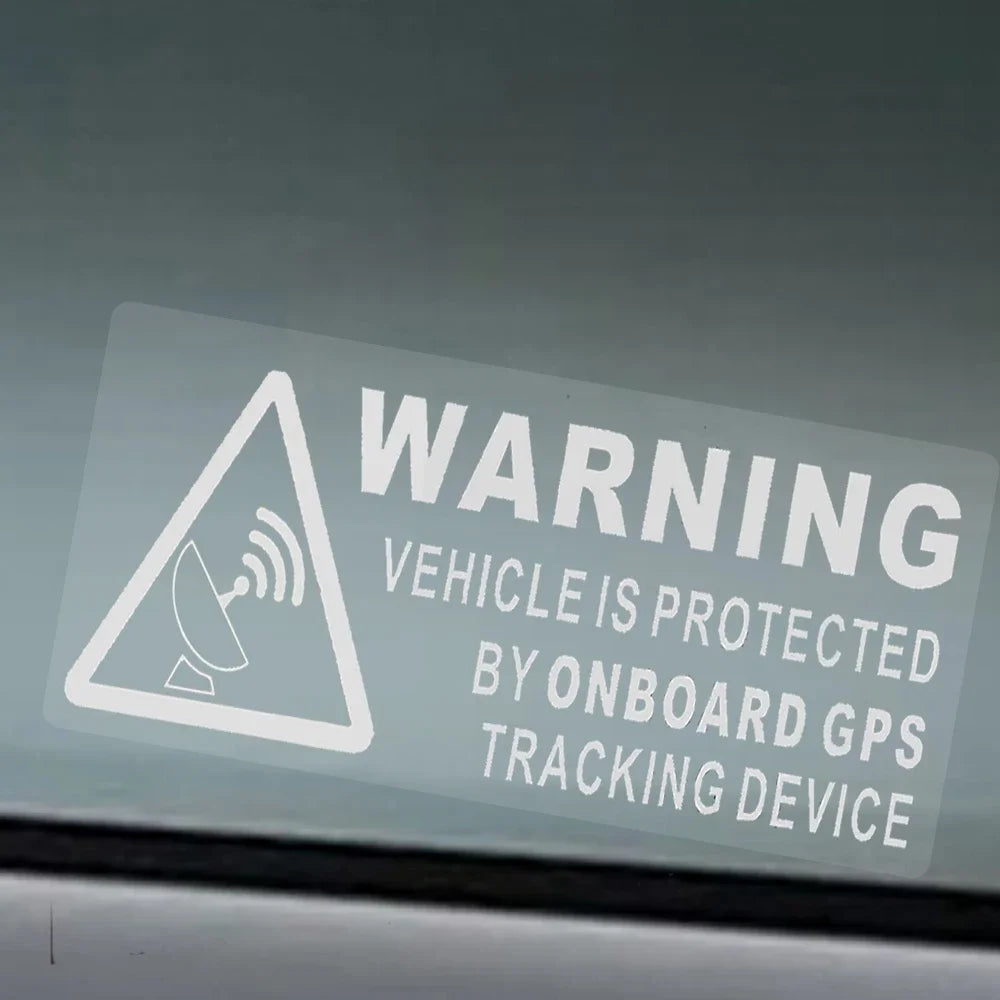 4X Warning On Board Gps Tracking Device Sign Sticker