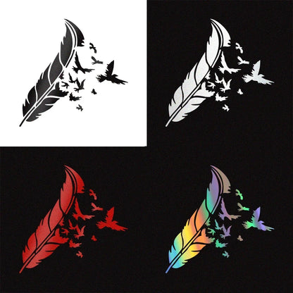 Creative Feather Eagle Sticker Reflective Vinyl Decor Decals